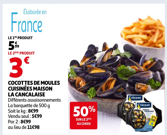Promotie: Cocottes de moules cuisinées maison