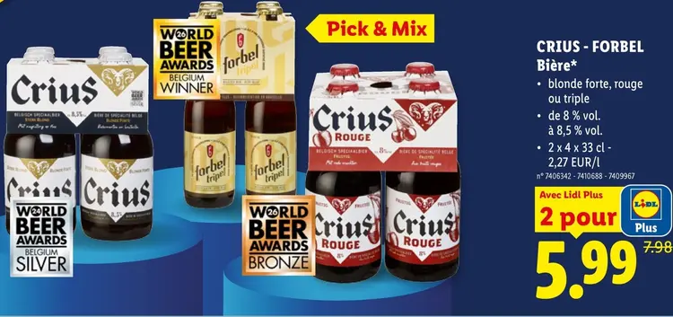 Offre: CRIUS & FORBEL