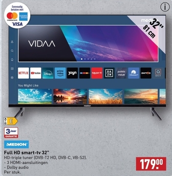 Aanbieding: Full HD smart-tv 32"