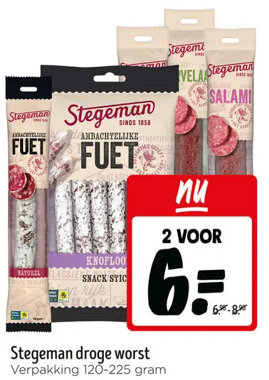 Aanbieding: Stegeman droge worst