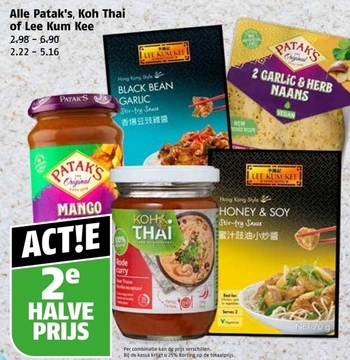 Aanbieding: Alle Patak's, Koh Thai of Lee Kum Kee