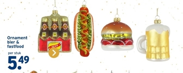 Aanbieding: Ornament bier & fastfood