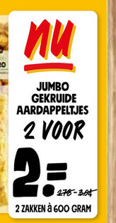 Aanbieding: JUMBO GEKRUIDE AARDAPPELTJES