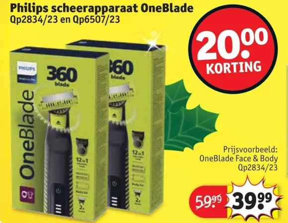 Promotie: scheerapparaat OneBlade