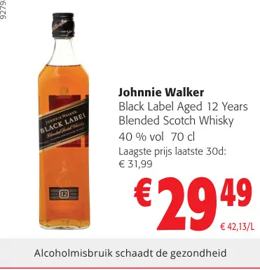 Promotie: Black Label Aged 12 Years Blended Scotch Whis
