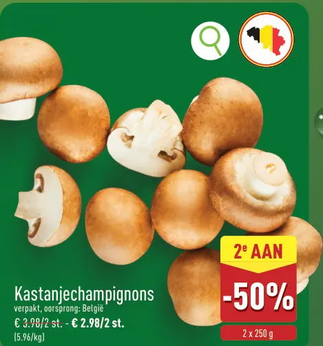 Promotie: Kastanjechampignons