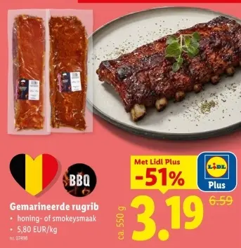 Promotie: Gemarineerde rugrib