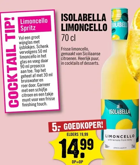 Aanbieding: Isolabella Limoncello 70 cl