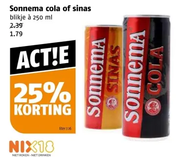 Aanbieding: Sonnema cola of sinas