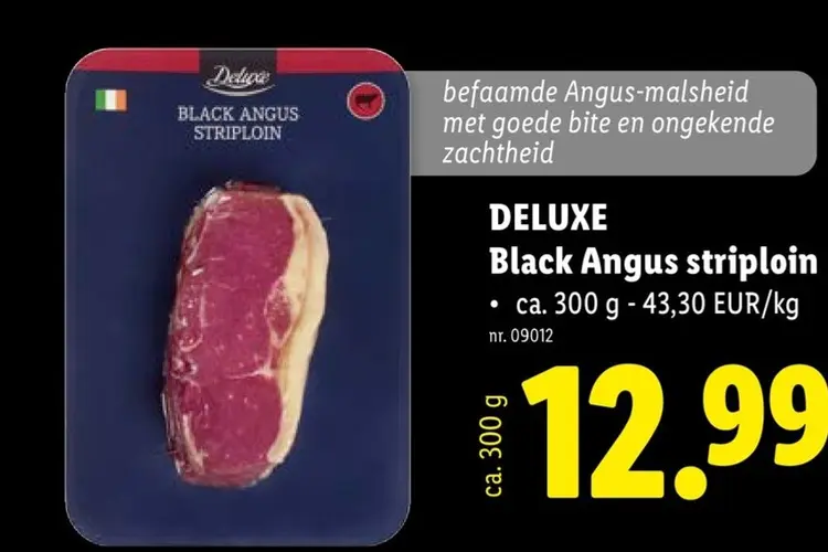 Promotie: Deluxe Black Angus striploin