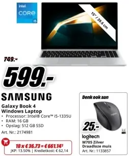 Aanbieding: Galaxy Book 4 Windows Laptop