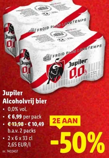 Promotie: Jupiler Alcoholvrij bier