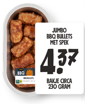 Aanbieding: JUMBO BBQ BULLETS MET SPEK