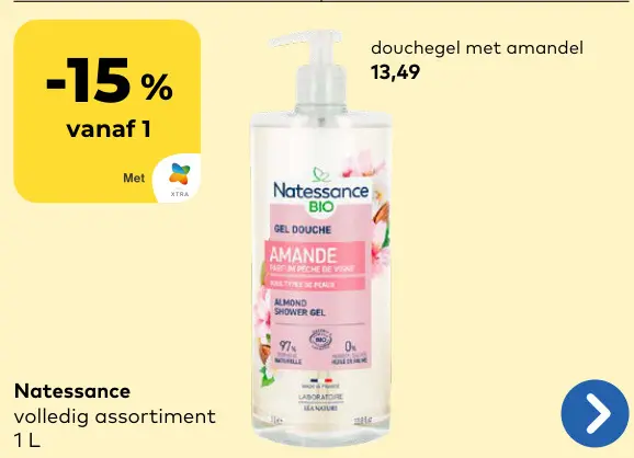Promotie: Douchegel met amandel