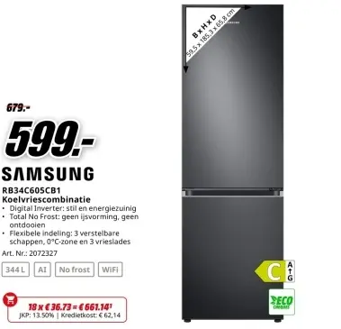 Promotie: RB34C605CB1 Koelvriescombinatie