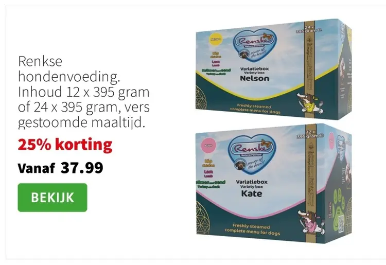 Aanbieding: Renske hondenvoeding