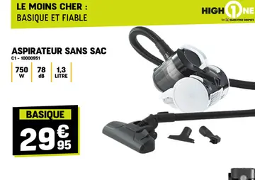 Offre: ASPIRATEUR SANS SAC