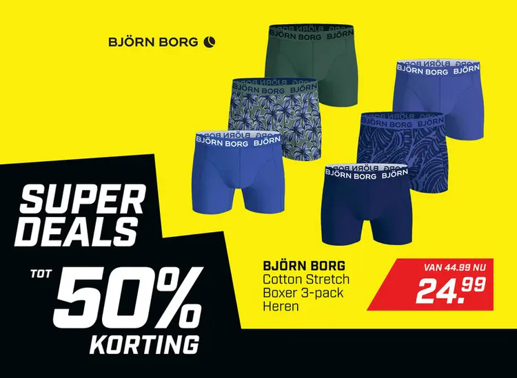 Aanbieding: Cotton Stretch Boxer 3-pack