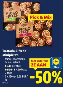 Promotie: Trattoria Alfredo Minipizza's