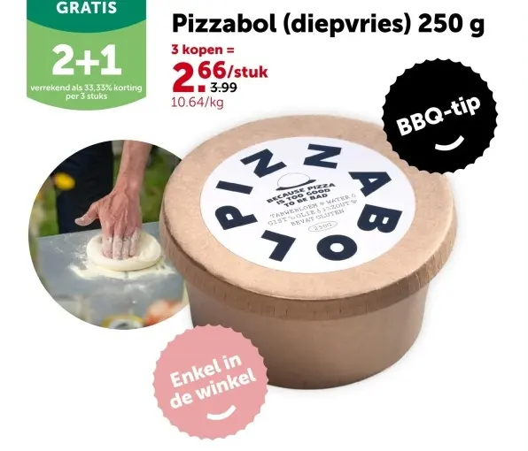Promotie: Pizzabol (diepvries) 250 g