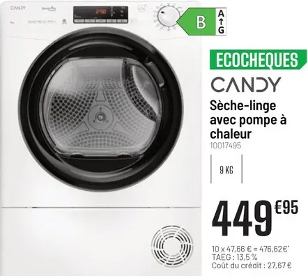 Offre: Sèche-linge avec pompe à chaleur