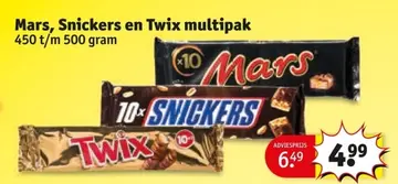 Aanbieding: Mars, Snickers en Twix multipak