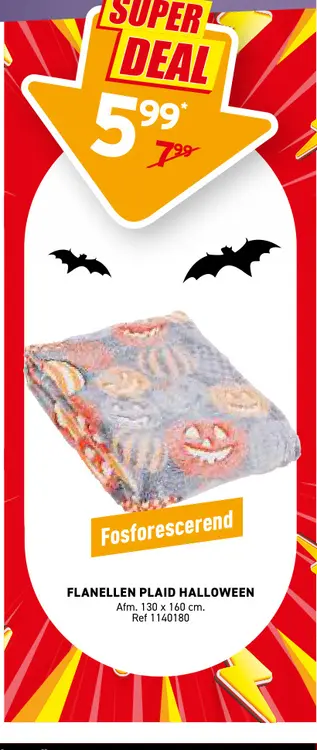 Aanbieding: Flanellen plaid halloween