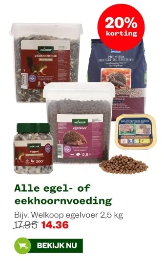 Aanbieding: Egel- of eekhoornvoeding