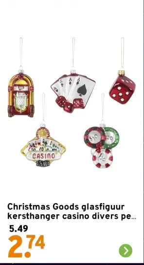 Aanbieding: Christmas Goods glasfiguur