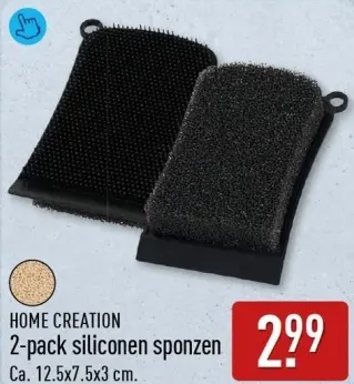 Aanbieding: 2-pack siliconen sponzen