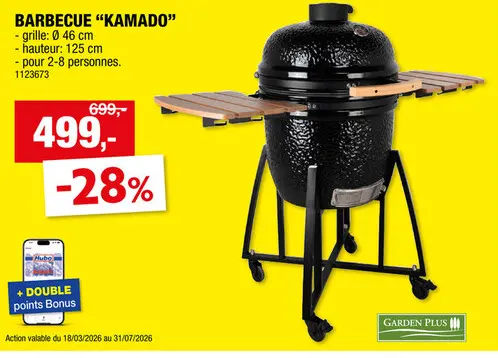 Offre: Kamado barbecue 46cm zwart