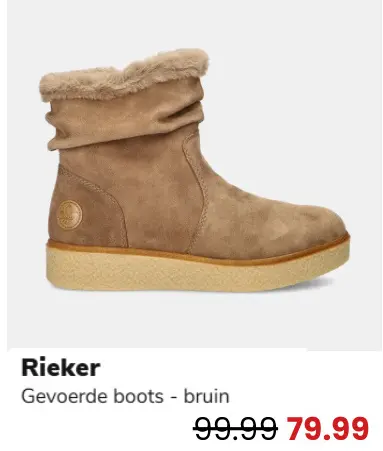 Promotie: Gevoerde boots - bruin