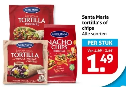 Aanbieding: Tortilla's of chips
