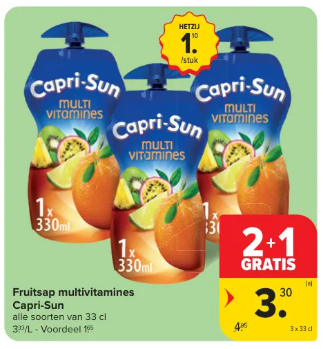 Promotie: Fruitsap multivitamines