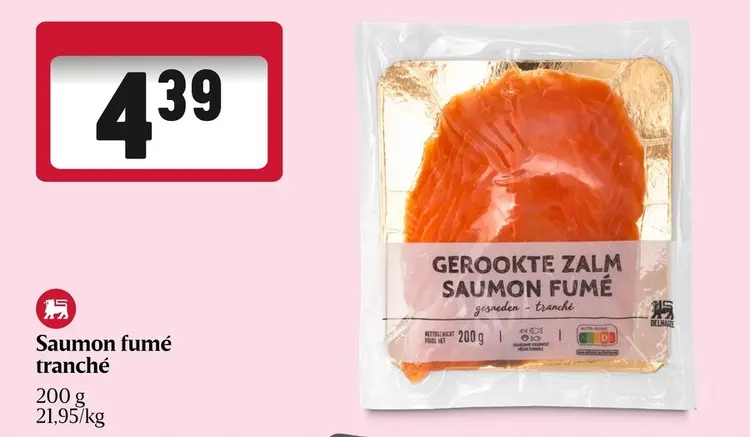 Offre: Delhaize Saumon fumé tranché