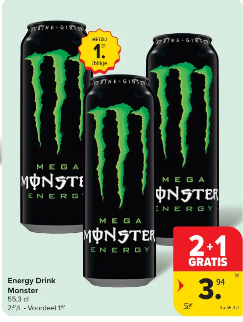 Promotie: Energy Drink Monster