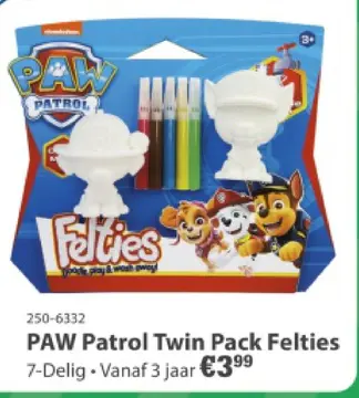 Aanbieding: PAW Patrol Twin Pack Felties