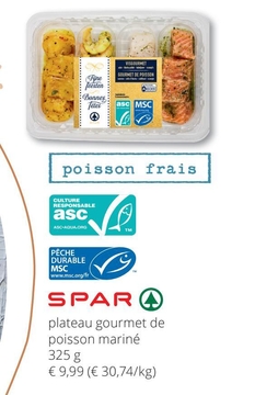 Offre: plateau gourmet de poisson mariné