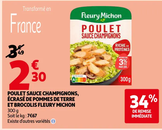 Promotie: Poulet sauce champignons