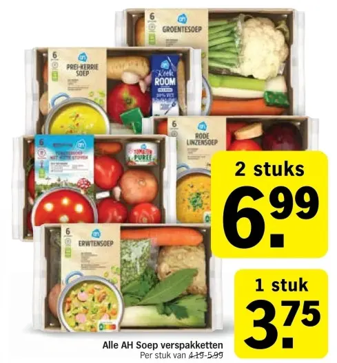 Aanbieding: AH Soep verspakketten