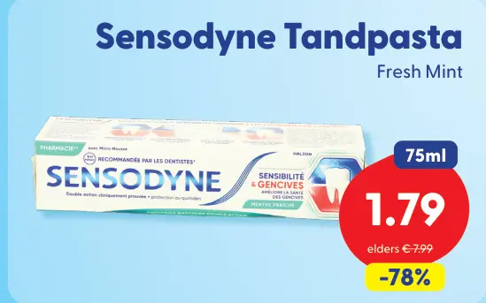 Aanbieding: Sensodyne Tandpasta Fresh Mint