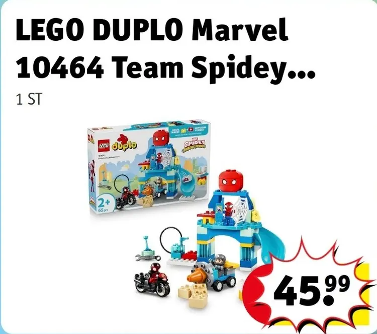 Aanbieding: LEGO DUPLO Marvel 10464 Team Spidey hoofdkwar