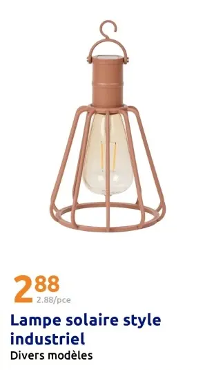 Offre: Lampe solaire style industriel