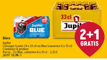 Offre: Jupiler Classique ou Blue