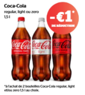 Offre: Coca-Cola regular, light ou zero