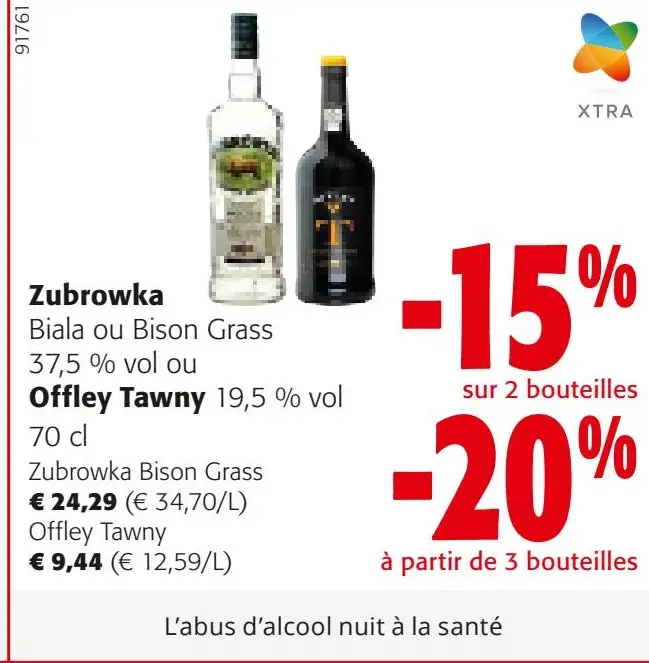 Offre: Zubrowka Biala ou Bison Grass ou Offley Tawny