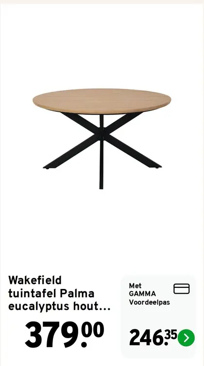 Aanbieding: Wakefield tuintafel Palma