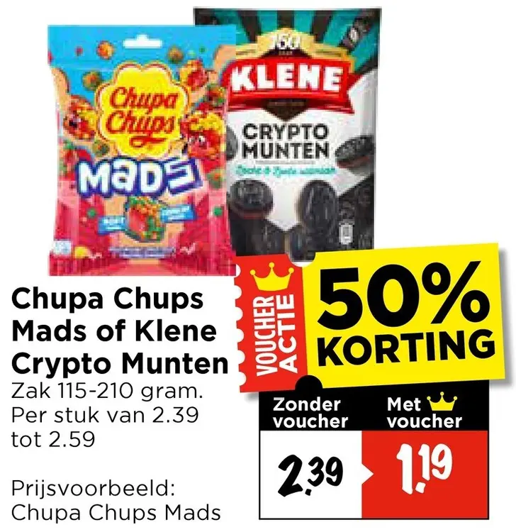Aanbieding: Chupa Chups Mads of Klene Crypto Munten