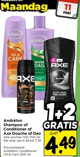 Aanbieding: Shampoo of Conditioner of Axe Douche of Deo