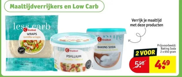 Aanbieding: Maaltijdverrijkers en low carb